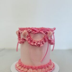 Round Vintage Bows Cake
